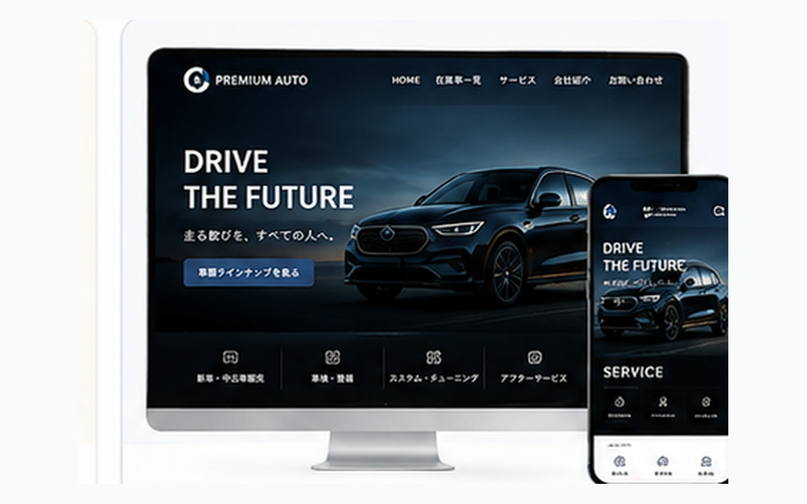 自動車関連サイトの制作イメージ