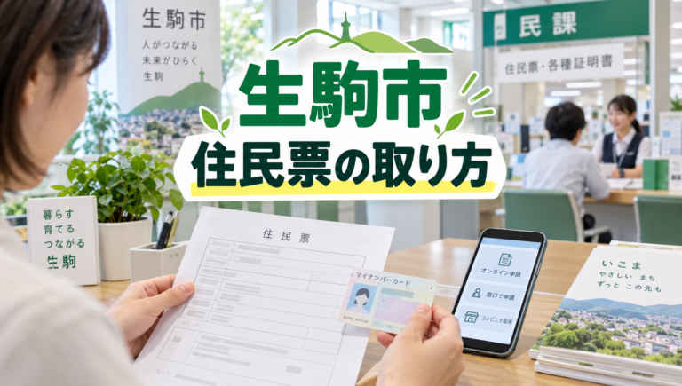 生駒市で住民票を取得する方法｜窓口・コンビニ・オンライン・郵送を比較