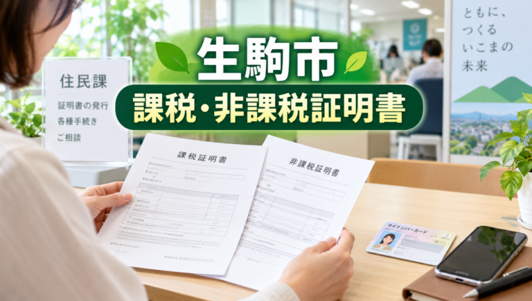 生駒市で課税証明書・非課税証明書を取る方法｜コンビニ・オンライン・窓口・郵送を解説
