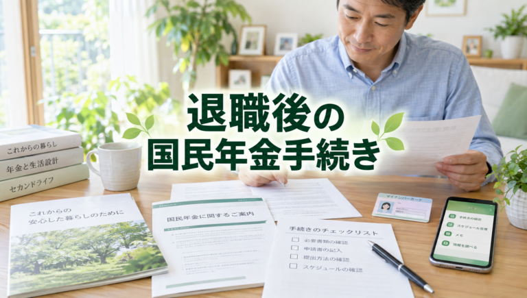 生駒市で退職後に国民年金へ切り替える方法｜必要書類・期限・保険料を解説